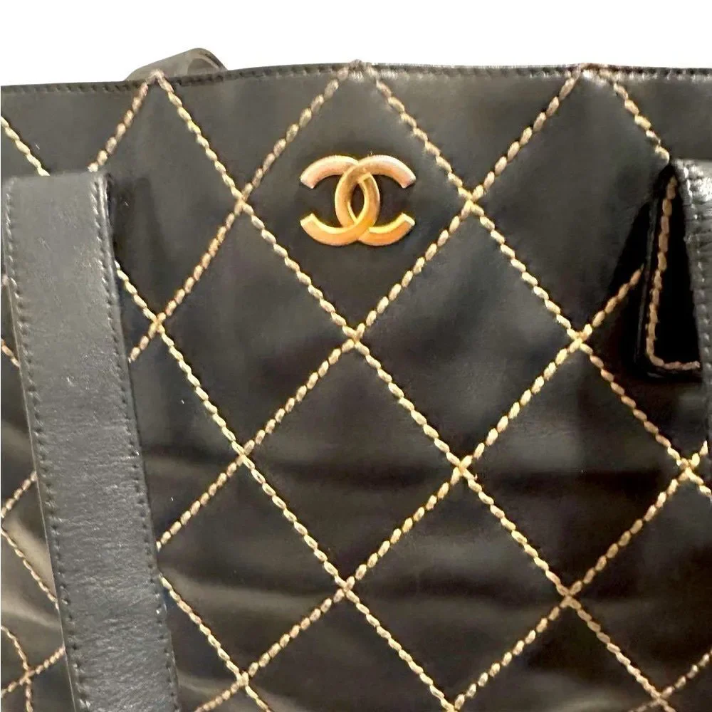 Chanel Black Quilted Tote Bag